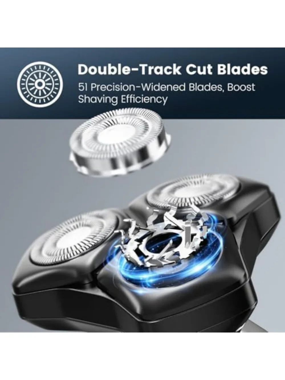 Versatile 3-in-1 Electric Razor for Men - 4D Floating Shaver, Grooming Tool